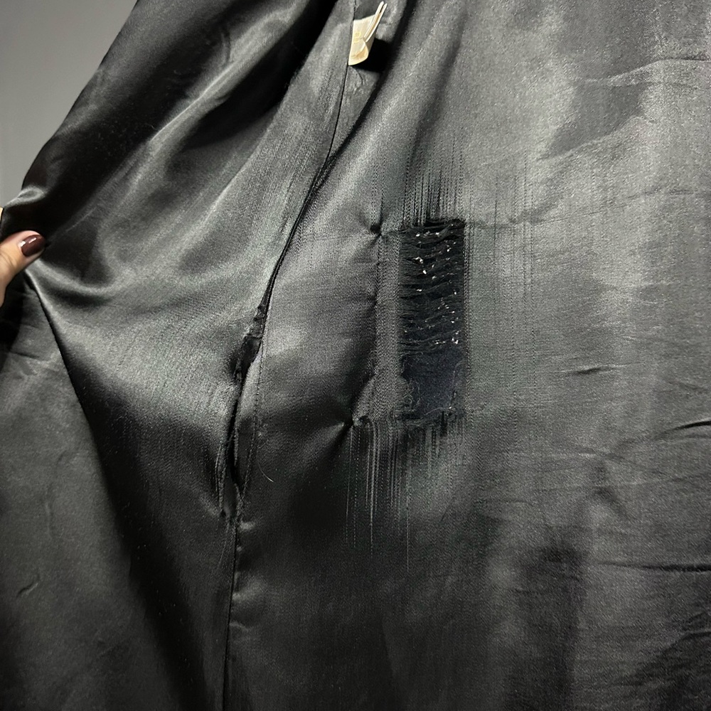 Fleurette Single Breasted Wool Cashmere Pea Coat Navy 10 - Picture 6 of 6